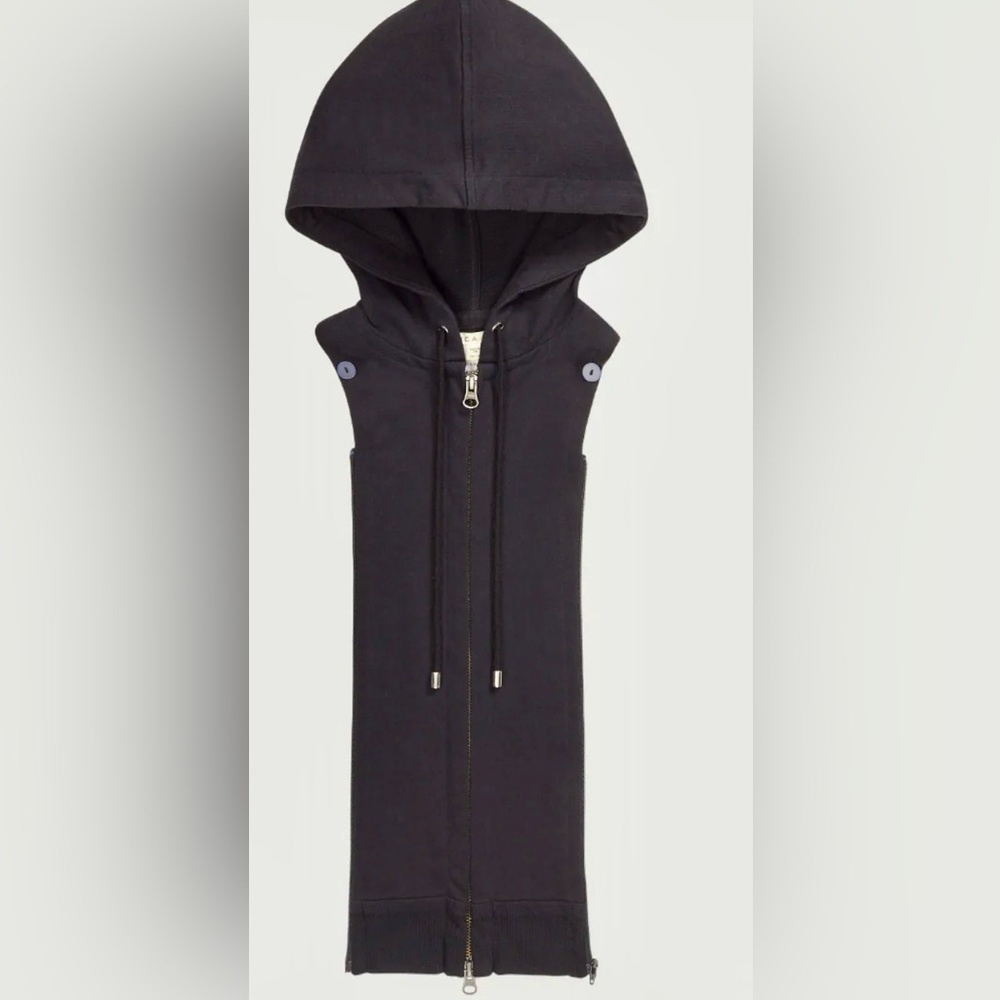 Veronica Beard Black French Terry Hoodie Dickey